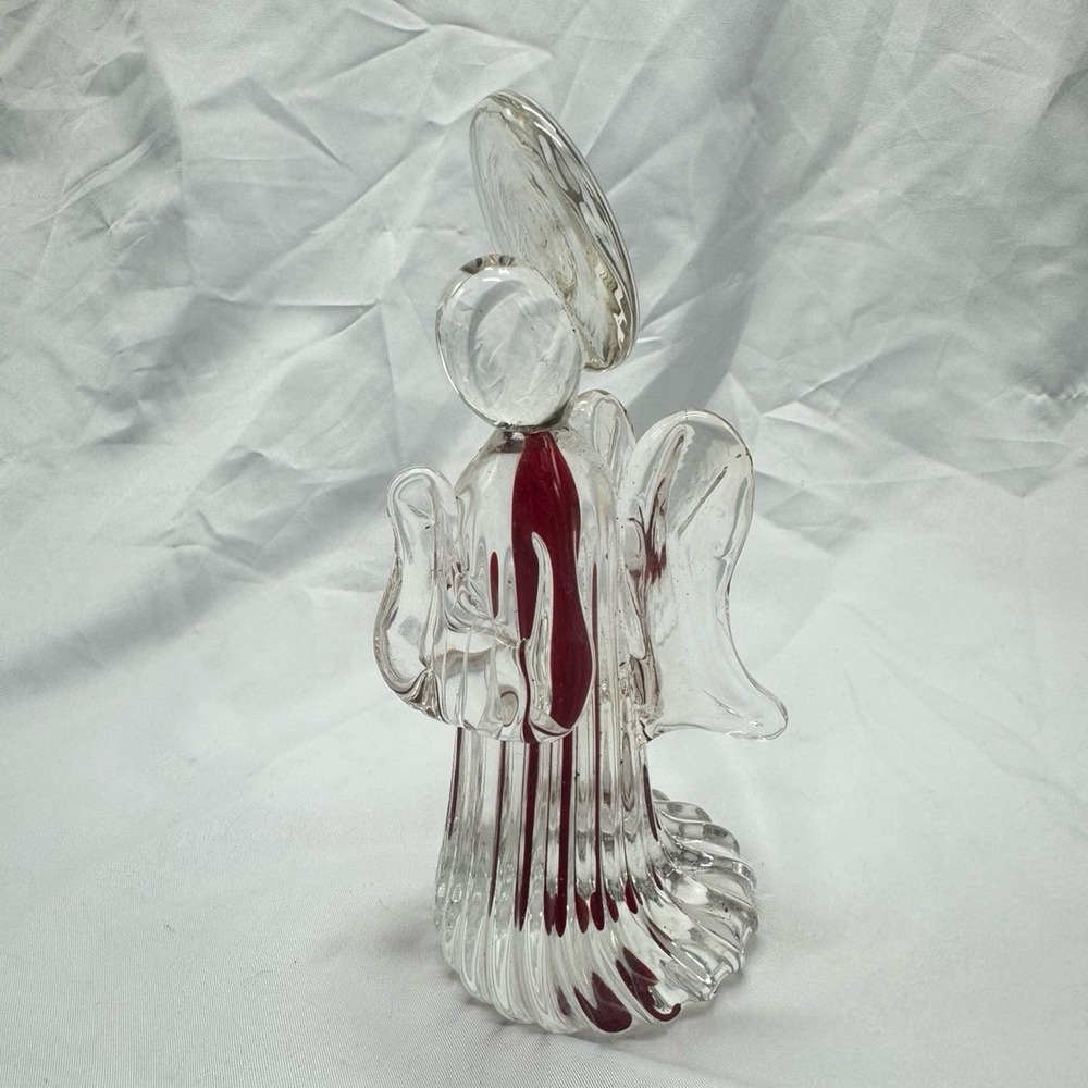 VTG hand blown art glass angel